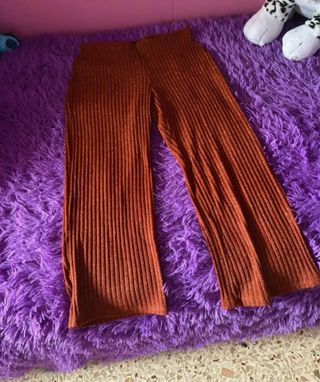 Pantaloni eleganti donna arancioni
