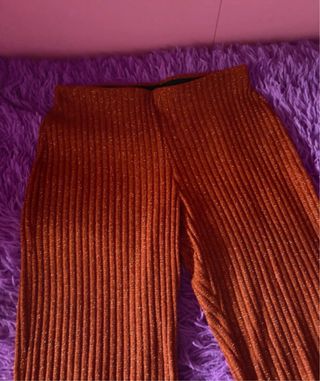 Pantaloni eleganti donna arancioni