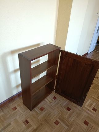Armario auxiliar madera con puerta y estantes
