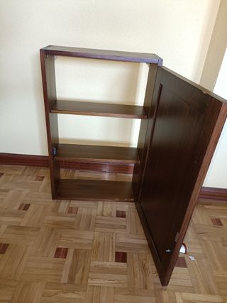 Armario auxiliar madera con puerta y estantes