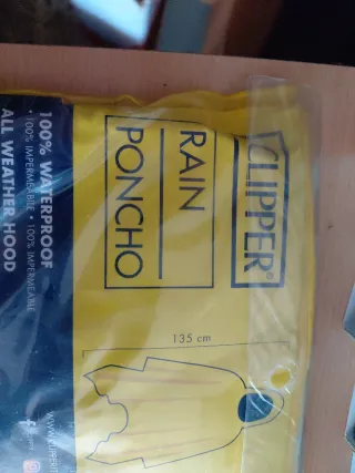 Poncho Pioggia Clipper Giallo Taglia Unica