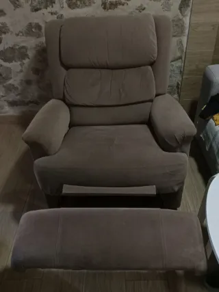 Butaca de tela beige