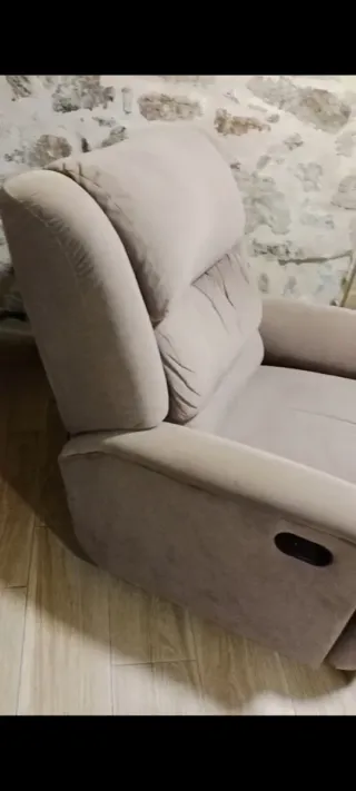 Butaca de tela beige