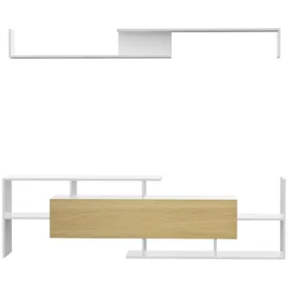 Mueble TV Salón Blanco y Amarillo