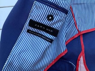 Giacca Uomo Blazer Zara Man Blu TG. 48 M