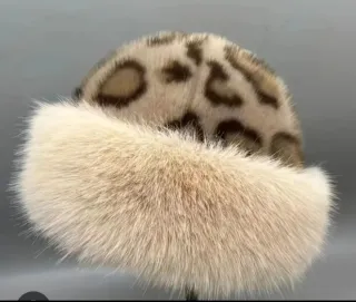 Cappello donna pelliccia fantasia leopardata