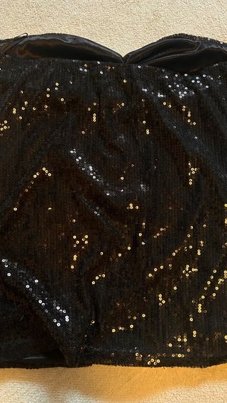 Top Fiesta Lentejuelas Negro