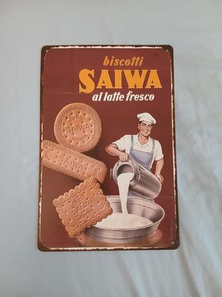 Insegna Retro Saiwa Biscotti