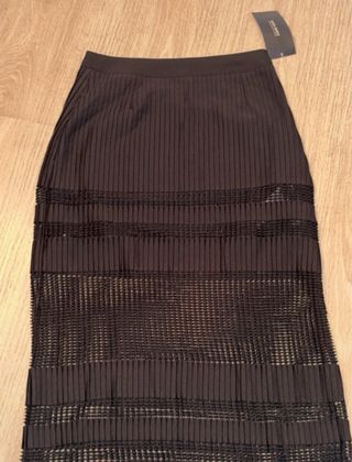 Falda larga Zara negra