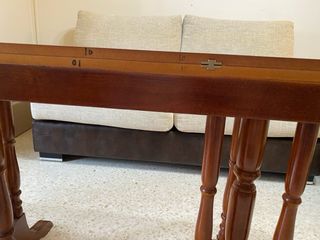 Mesa consola salón en formato libro madera