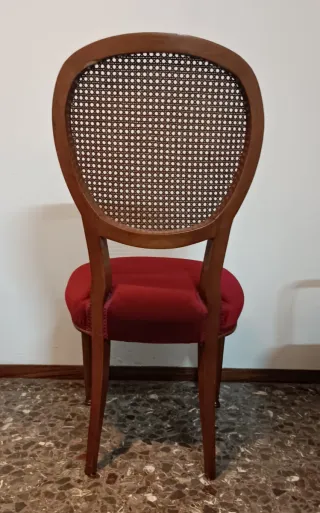 Silla Vintage Madera y Mimbre.