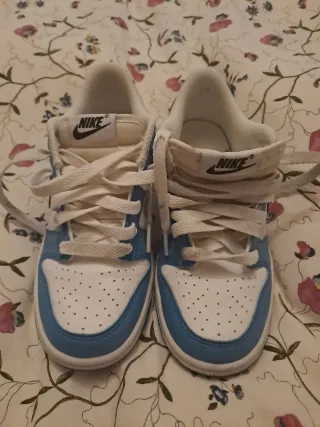 Zapatillas Nike niño azul y blanco.