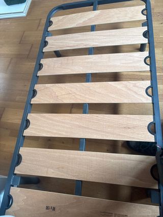 Somier metálico con lamas de madera