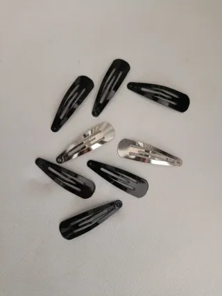 Fermagli per capelli neri e argentati, nuovi