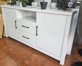 Aparador de madera blanco de 160cm