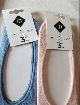 2 pares pinkies TEX 35/37 A ESTRENAR. Los dos 5€.