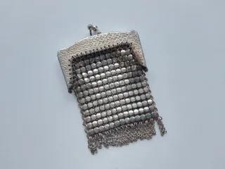 Mini monedero antiguo malla metálica