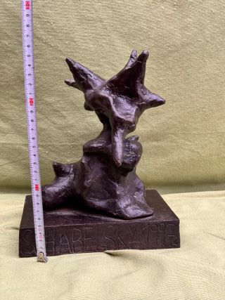 Escultura abstracta bronce Schabelsky 1995 27cm
