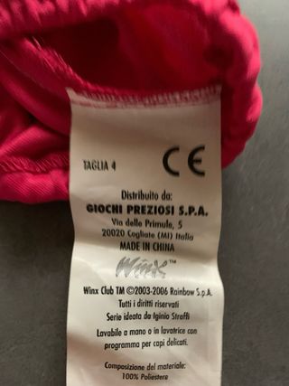 Costume Winx Flora Taglia 4