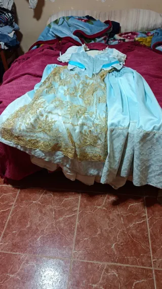 Conjunto Joyas Fallera la mantilla , zapatos