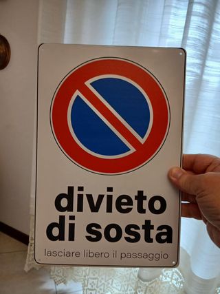 Targa Divieto di Sosta Metallo