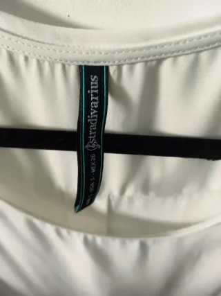 Blusa blanca manga larga talla S