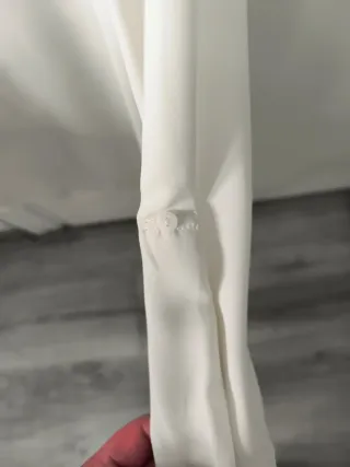 Blusa blanca manga larga talla S