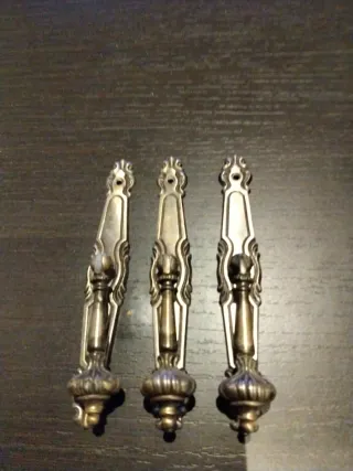 7 Tiradores de latón estilo vintage