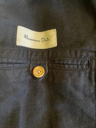 Chaqueta de lino hombre azul marino