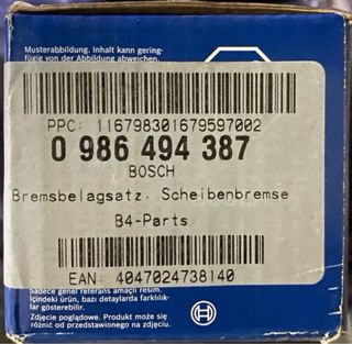 Pastillas de freno Bosch traseras