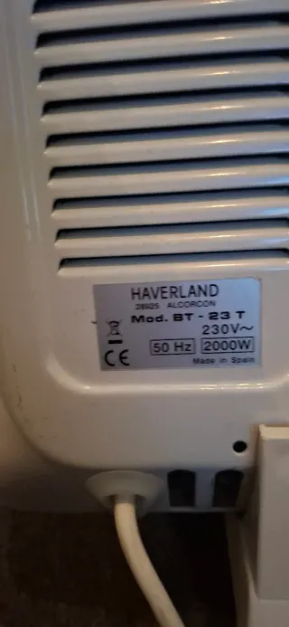 Calefactor Eléctrico Haverland Blanco