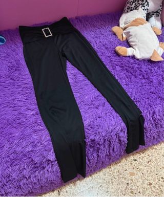 Pantaloni donna blu a zampa