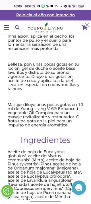 2 Aceites Young Living Purificación y R.C. 15ml