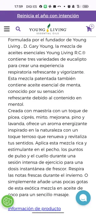 2 Aceites Young Living Purificación y R.C. 15ml