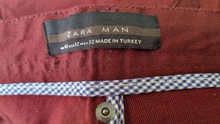 Pantalón ZARA MAN Granate Talla 42