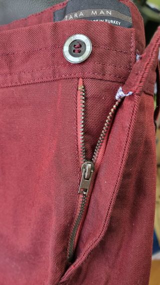 Pantalón ZARA MAN Granate Talla 42