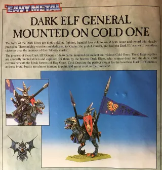 Elfos Oscuros Gelido GW Warhammer Metal