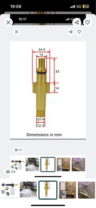 Canhão Bico Espuma Lavagem Alta Pressão