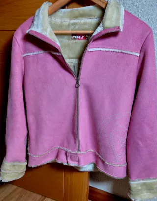 Chaqueta Roxy rosa y beige