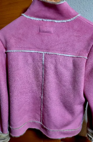 Chaqueta Roxy rosa y beige