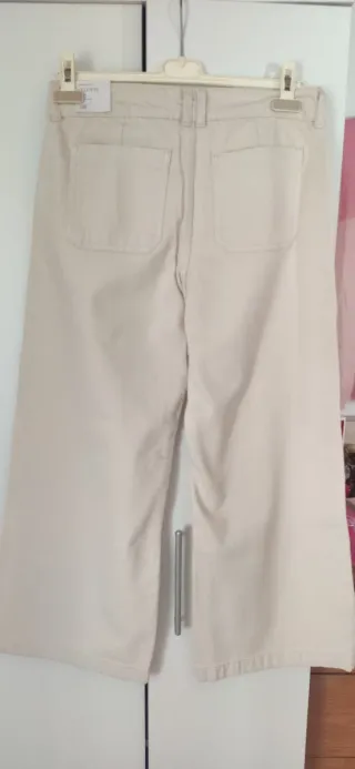 Pantalón Culotte Mango Beige