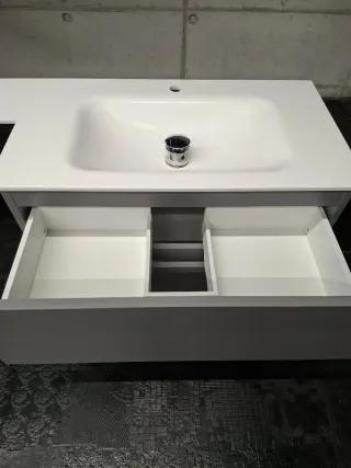 Mueble de baño colgante gris