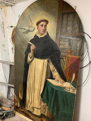 Pintura religiosa antigua lienzo grande