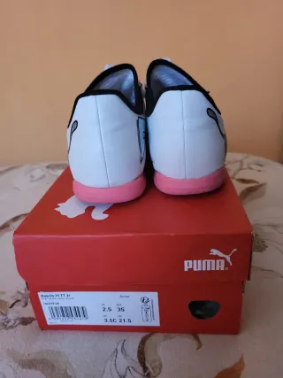 Zapatillas Puma Fútbol Blancas y Rosas
