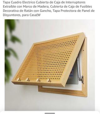 Tapa Cuadro Eléctrico Ratán y Madera