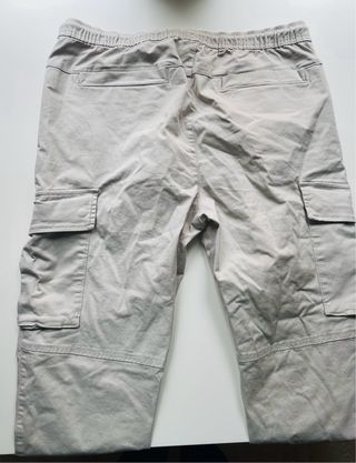 Pantalón Cargo ZARA Hombre Beige/Crema/Blanco