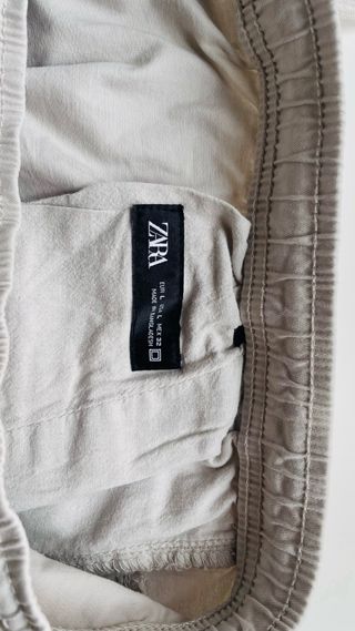 Pantalón Cargo ZARA Hombre Beige/Crema/Blanco