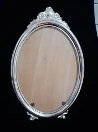 Portafotos ovalado plata ley 925