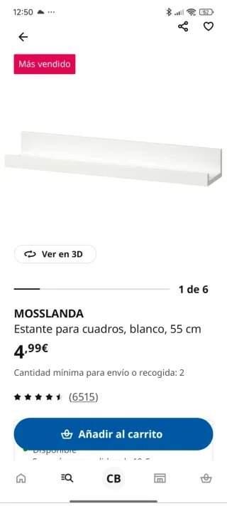 10 Estanterías Ikea MOSSLANDA Blancas