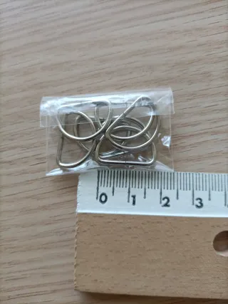 Lote anillas metálicas para bolsos